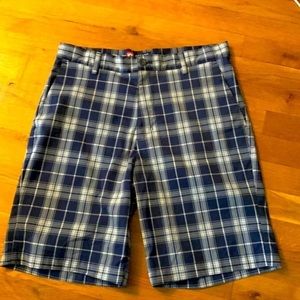 Chaps, Bermuda Shorts, Blue Plaid, Size 30